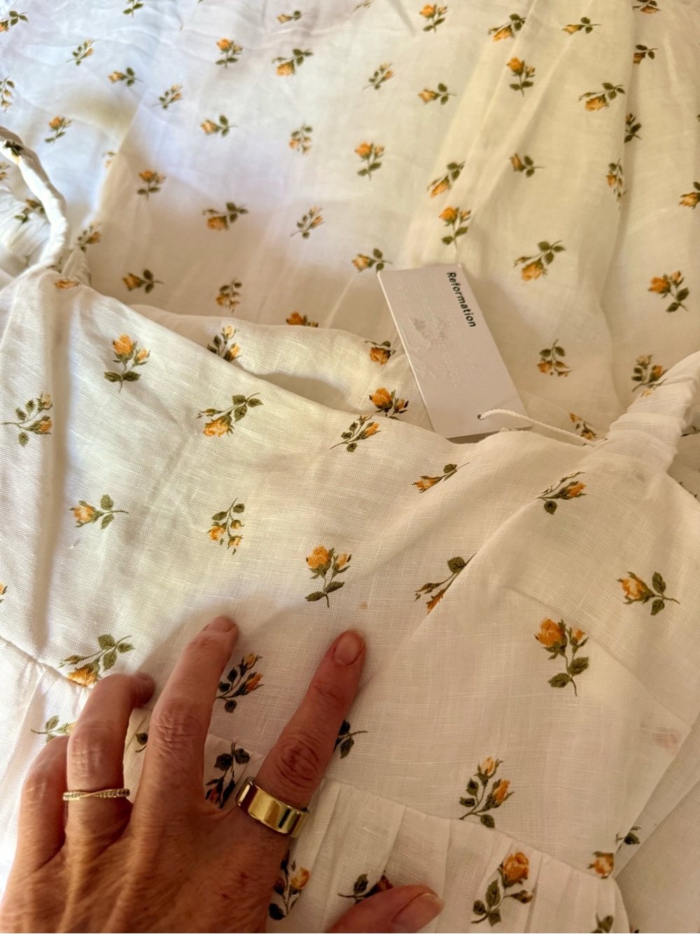 Reformation Tana Linen Floral Maxi Dress - Size S - Picture 7 of 8
